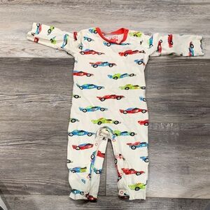 Hatley Cream One Piece with Colorful Car Print